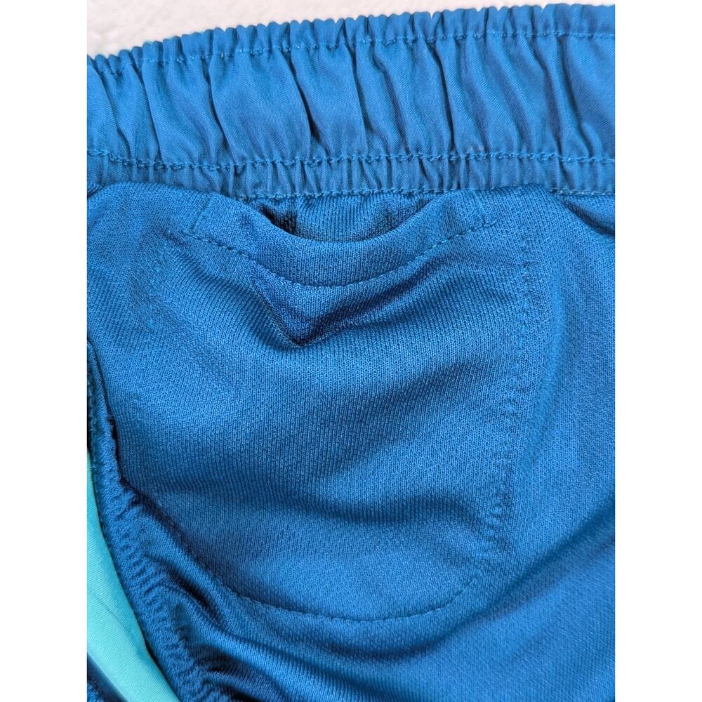Nike Women's Tempo Dri-FIT Running Shorts Medium M Geo Print Teal Blue - Picture 6 of 12
